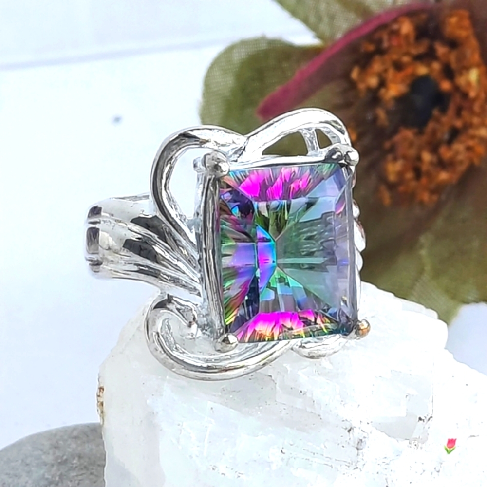 Cocktail Ring, Mystic, Silver Stamped